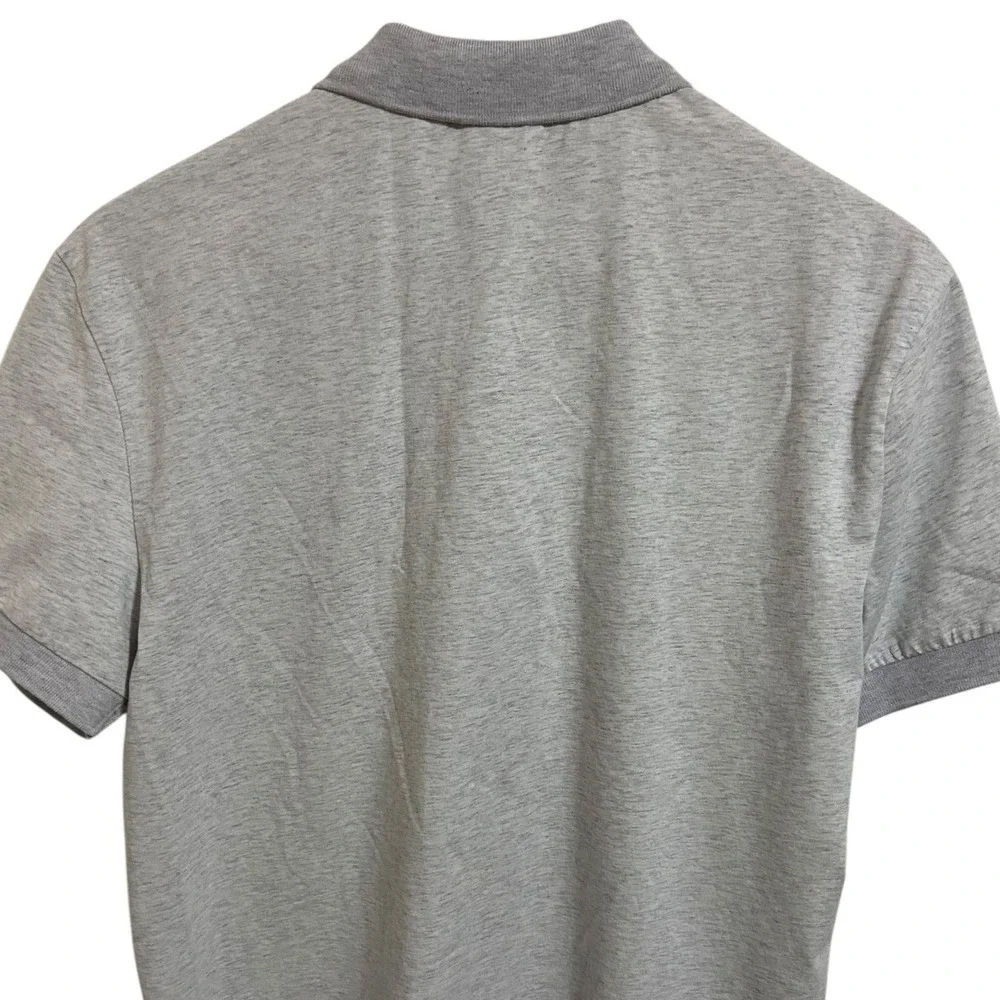 Blakely Men's Performance Light Grey Heather Logo Golf Polo Preppy‎ Shirt Large